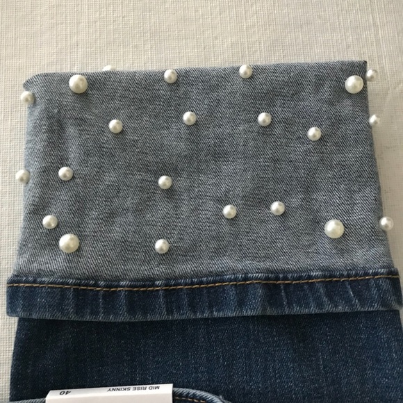 Zara Pearl Cuffed Skinny Jeans - Picture 6 of 6